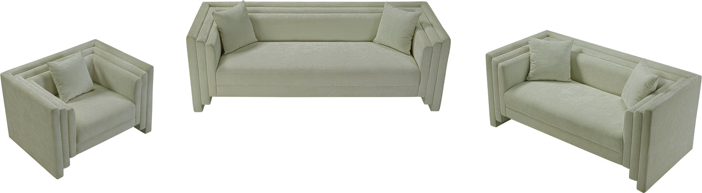 anzio mint chenille fabric loveseat