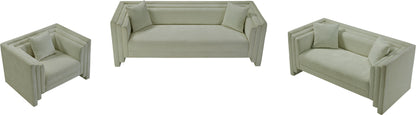 Anzio Mint Chenille Fabric Loveseat