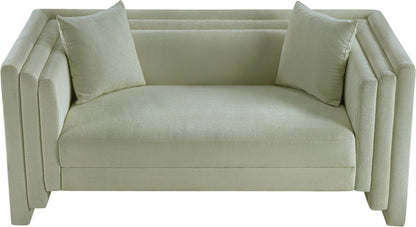 Anzio Mint Chenille Fabric Loveseat