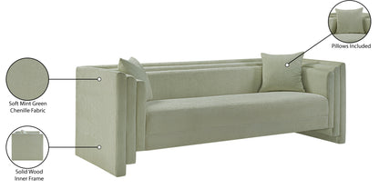 Anzio Mint Chenille Fabric Sofa