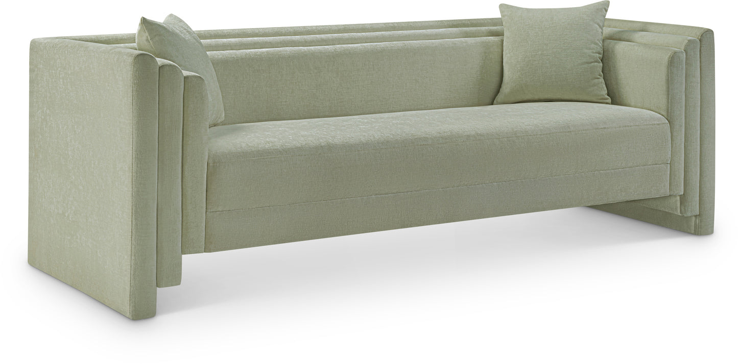 anzio mint chenille fabric sofa