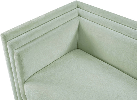 Selene 88.5" Mint Chenille Fabric Upholstered Sofa, 1 Piece
