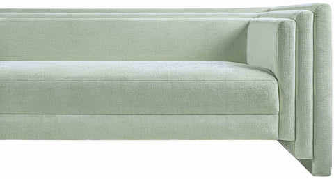 Selene 88.5" Mint Chenille Fabric Upholstered Sofa, 1 Piece