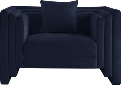 Anzio Navy Chenille Fabric Chair