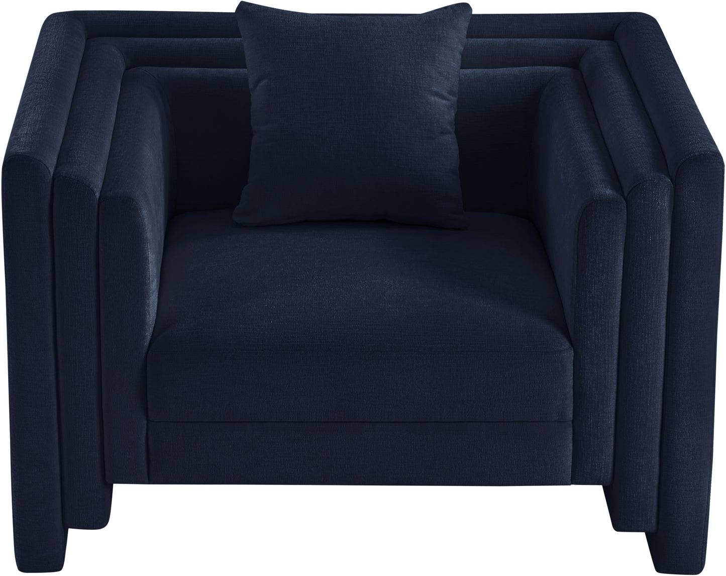 anzio navy chenille fabric chair