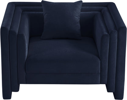 Anzio Navy Chenille Fabric Chair