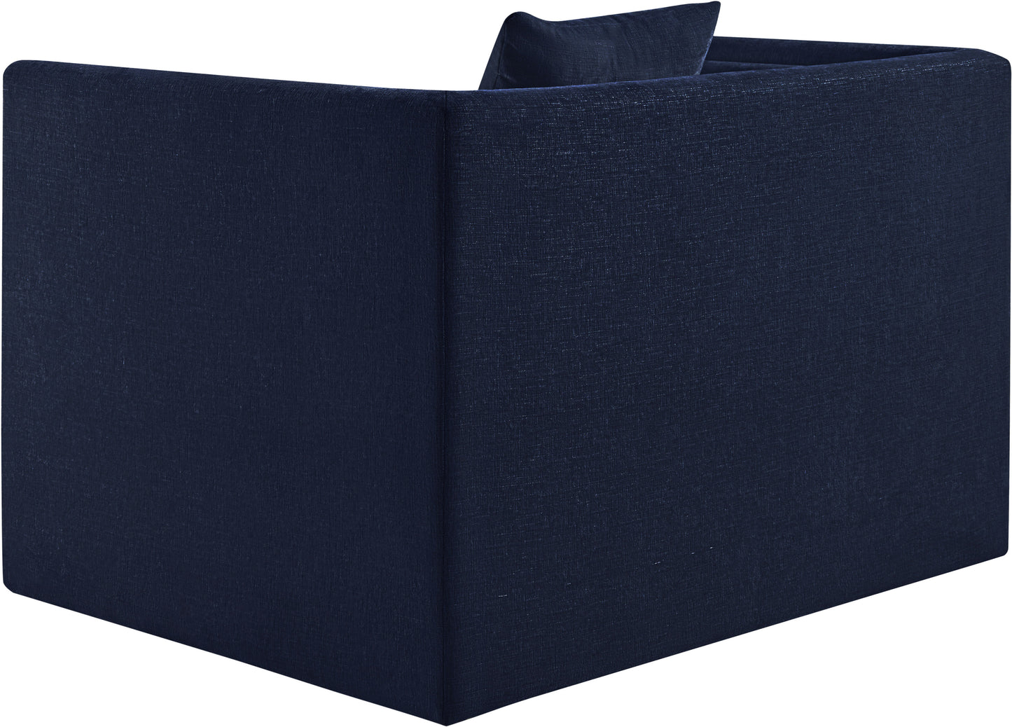 anzio navy chenille fabric chair