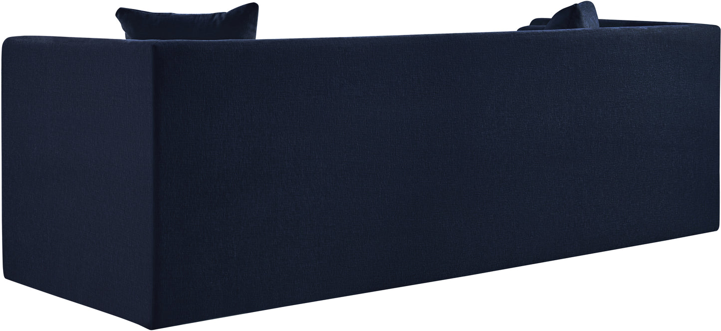 anzio navy chenille fabric sofa