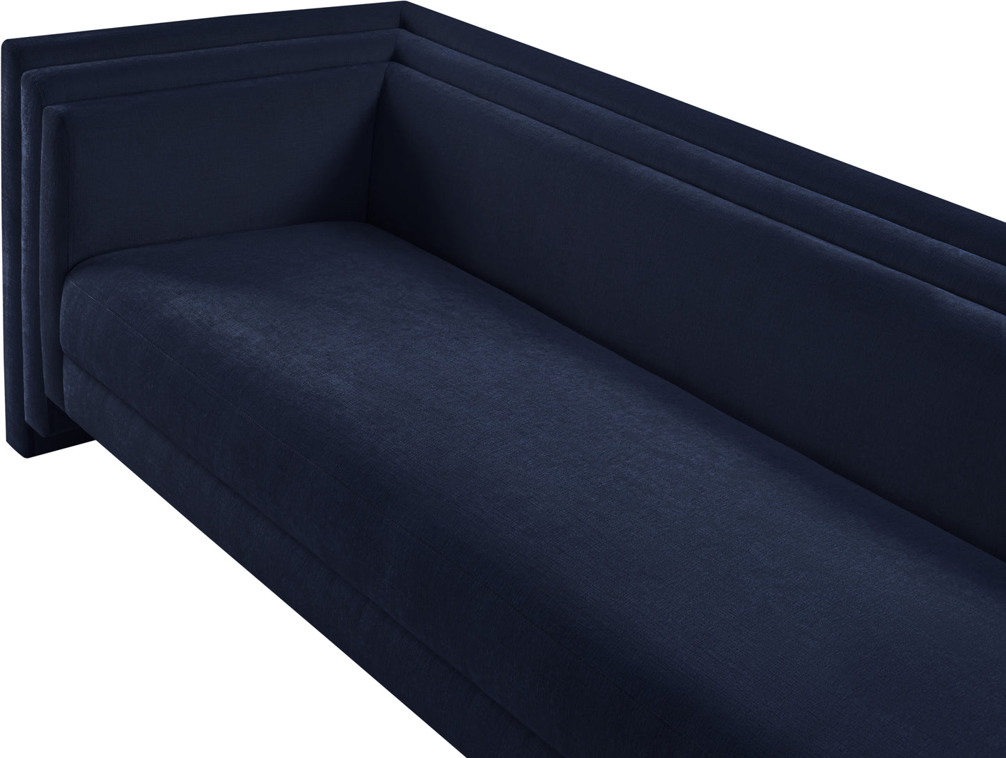 anzio navy chenille fabric sofa