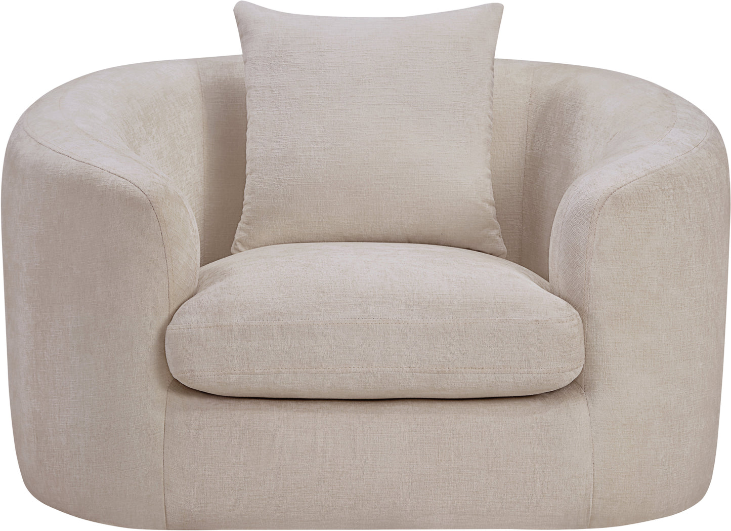 gianna beige chenille fabric chair