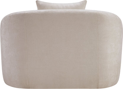 Gianna Beige Chenille Fabric Chair