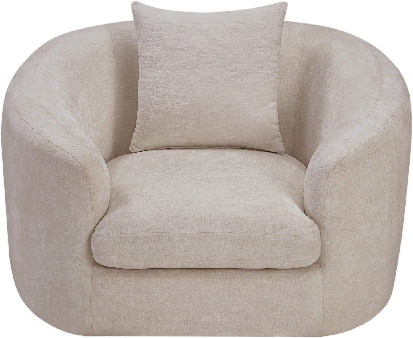 gianna beige chenille fabric chair