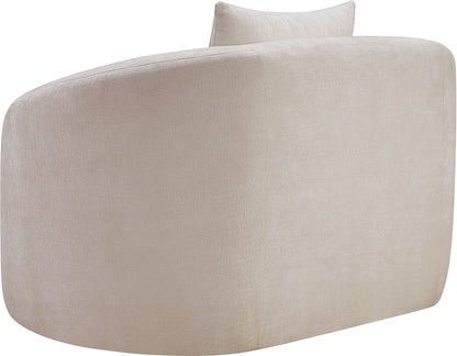 Gianna Beige Chenille Fabric Chair