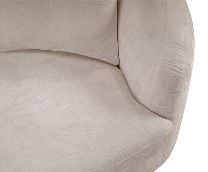 Gianna Beige Chenille Fabric Chair