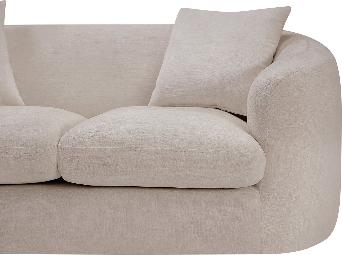 gianna beige chenille fabric loveseat