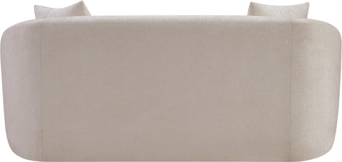 Gianna Beige Chenille Fabric Loveseat