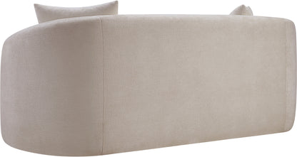 Gianna Beige Chenille Fabric Loveseat