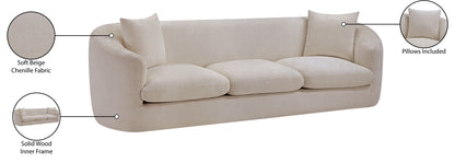 Gianna Beige Chenille Fabric Sofa