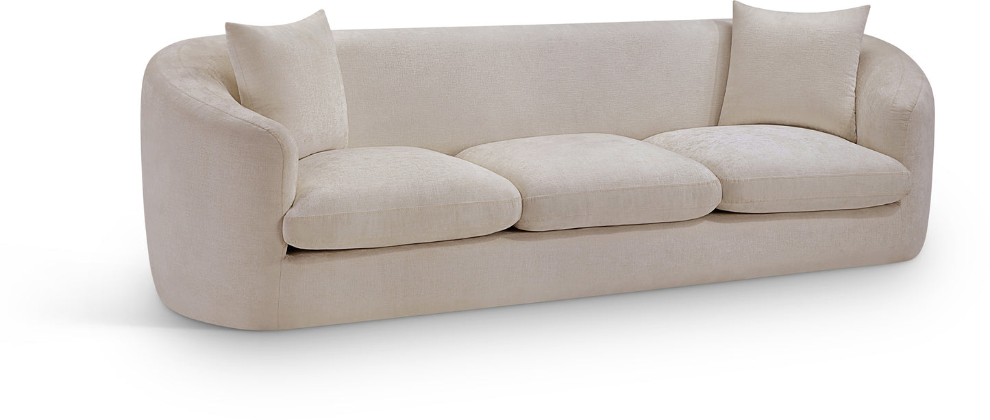 gianna beige chenille fabric sofa