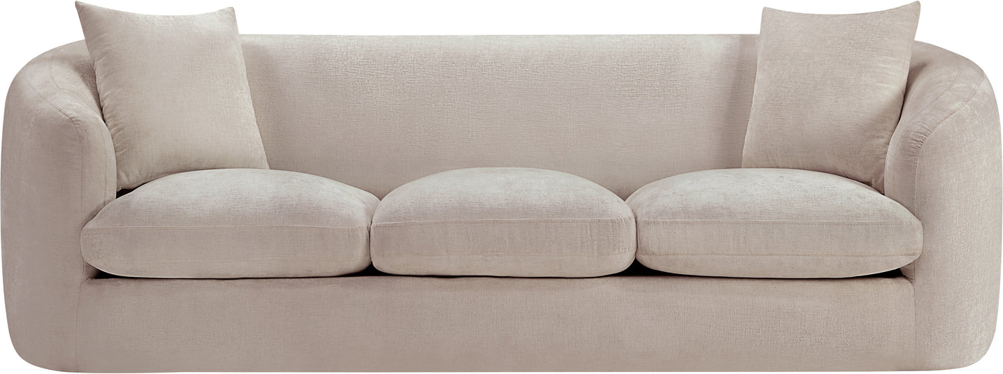 gianna beige chenille fabric sofa