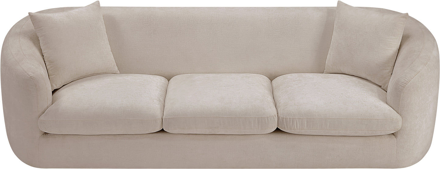 gianna beige chenille fabric sofa