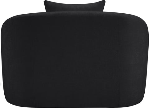 Gianna Black Chenille Fabric Chair