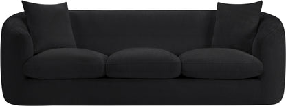 Gianna Black Chenille Fabric Sofa