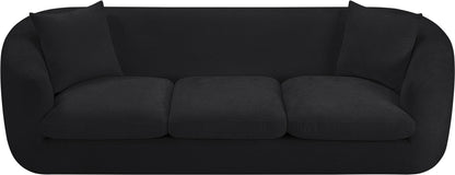 Gianna Black Chenille Fabric Sofa