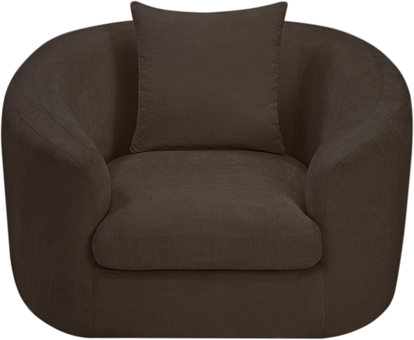 gianna brown chenille fabric chair