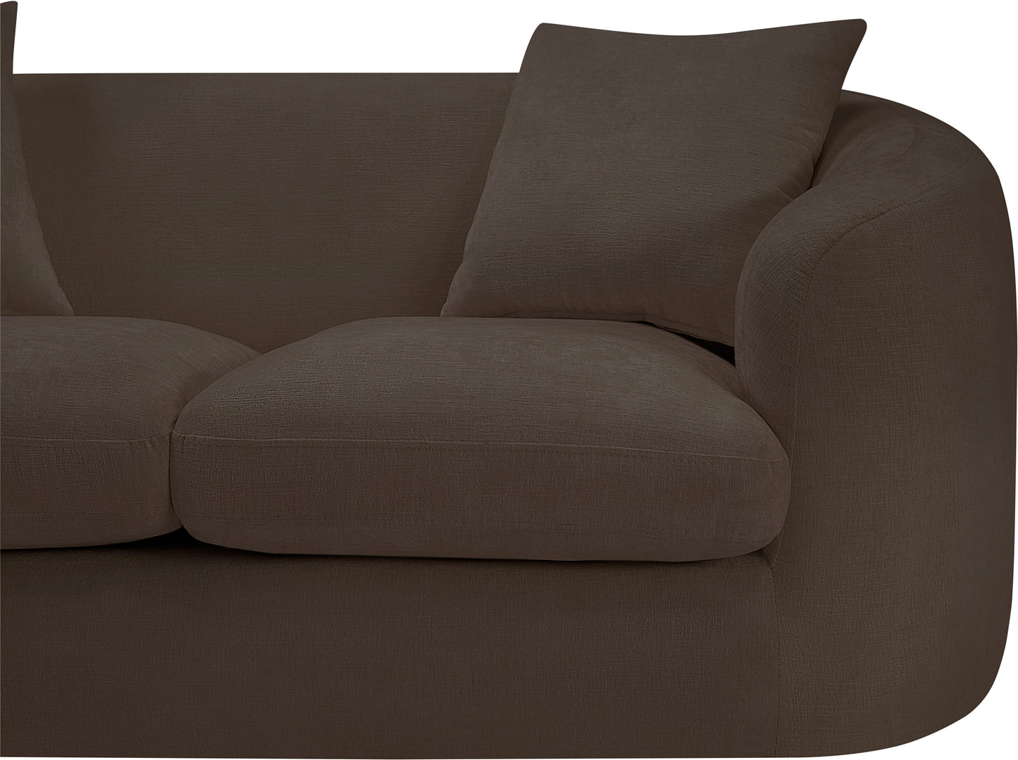 gianna brown chenille fabric loveseat