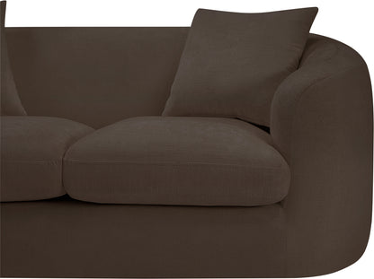 Gianna Brown Chenille Fabric Loveseat