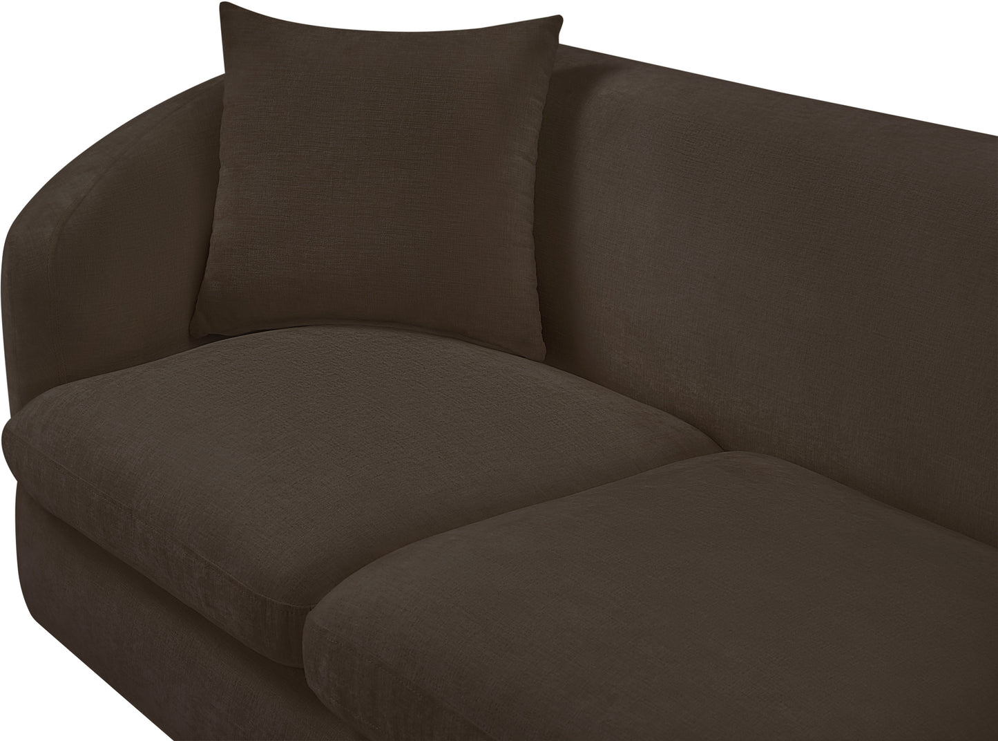 gianna brown chenille fabric loveseat