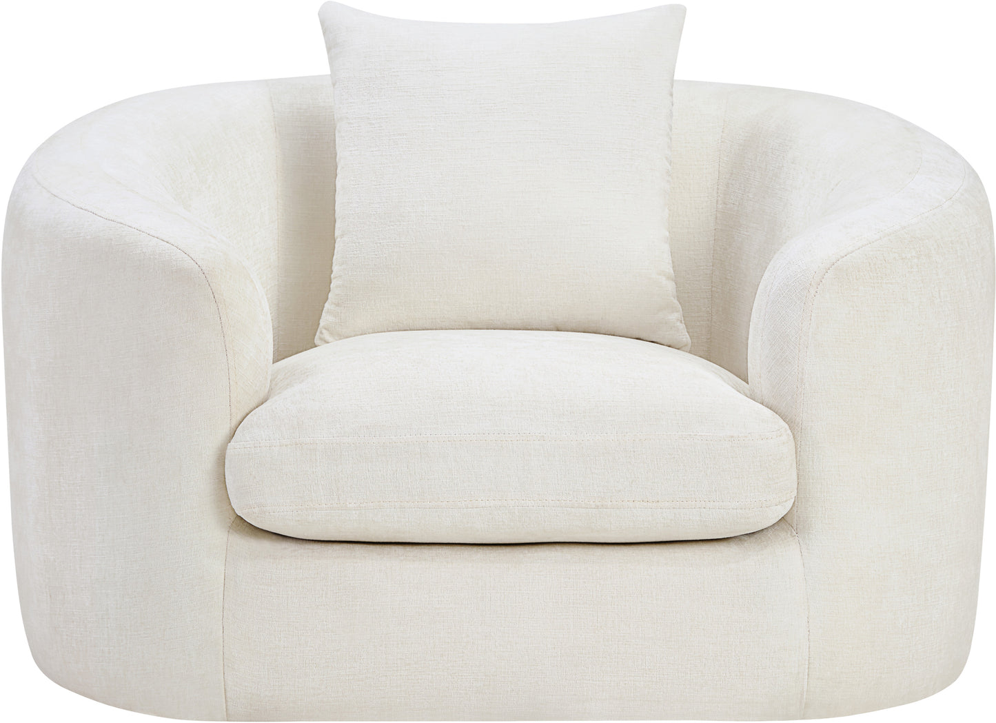 gianna cream chenille fabric chair