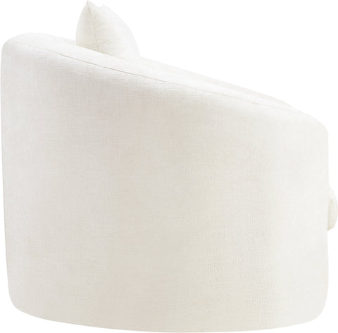 Gianna Cream Chenille Fabric Chair
