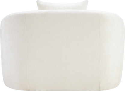 Gianna Cream Chenille Fabric Chair