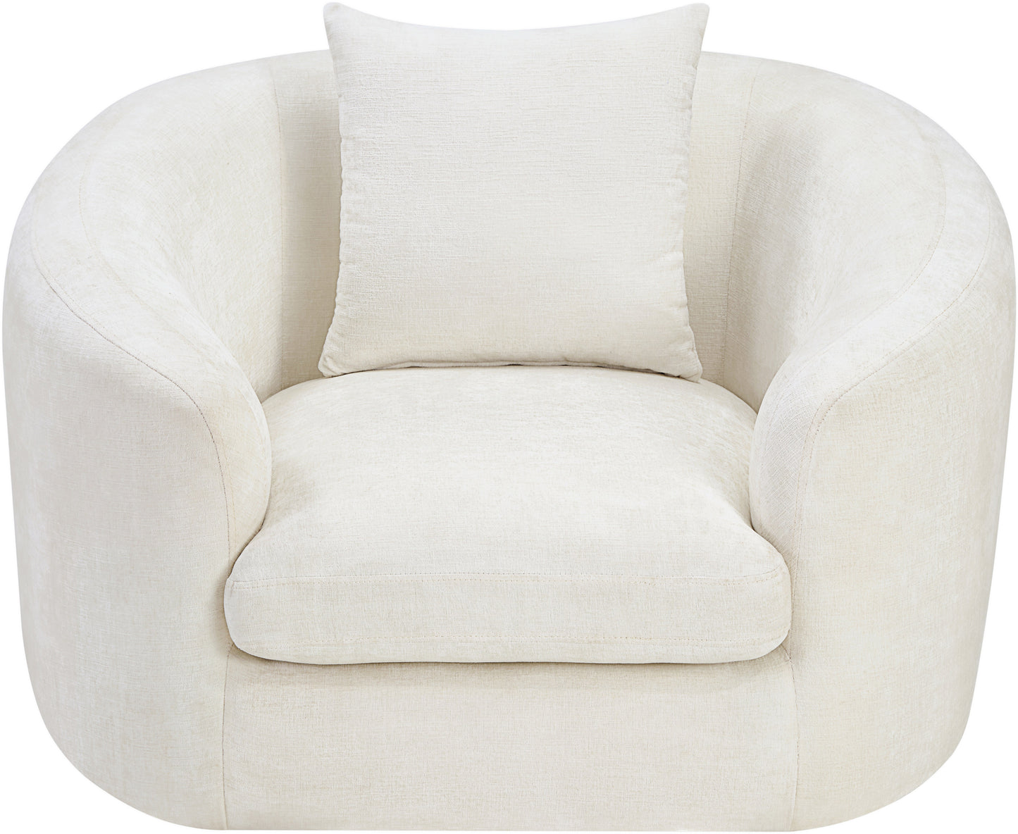 gianna cream chenille fabric chair