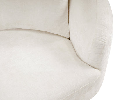 Gianna Cream Chenille Fabric Chair