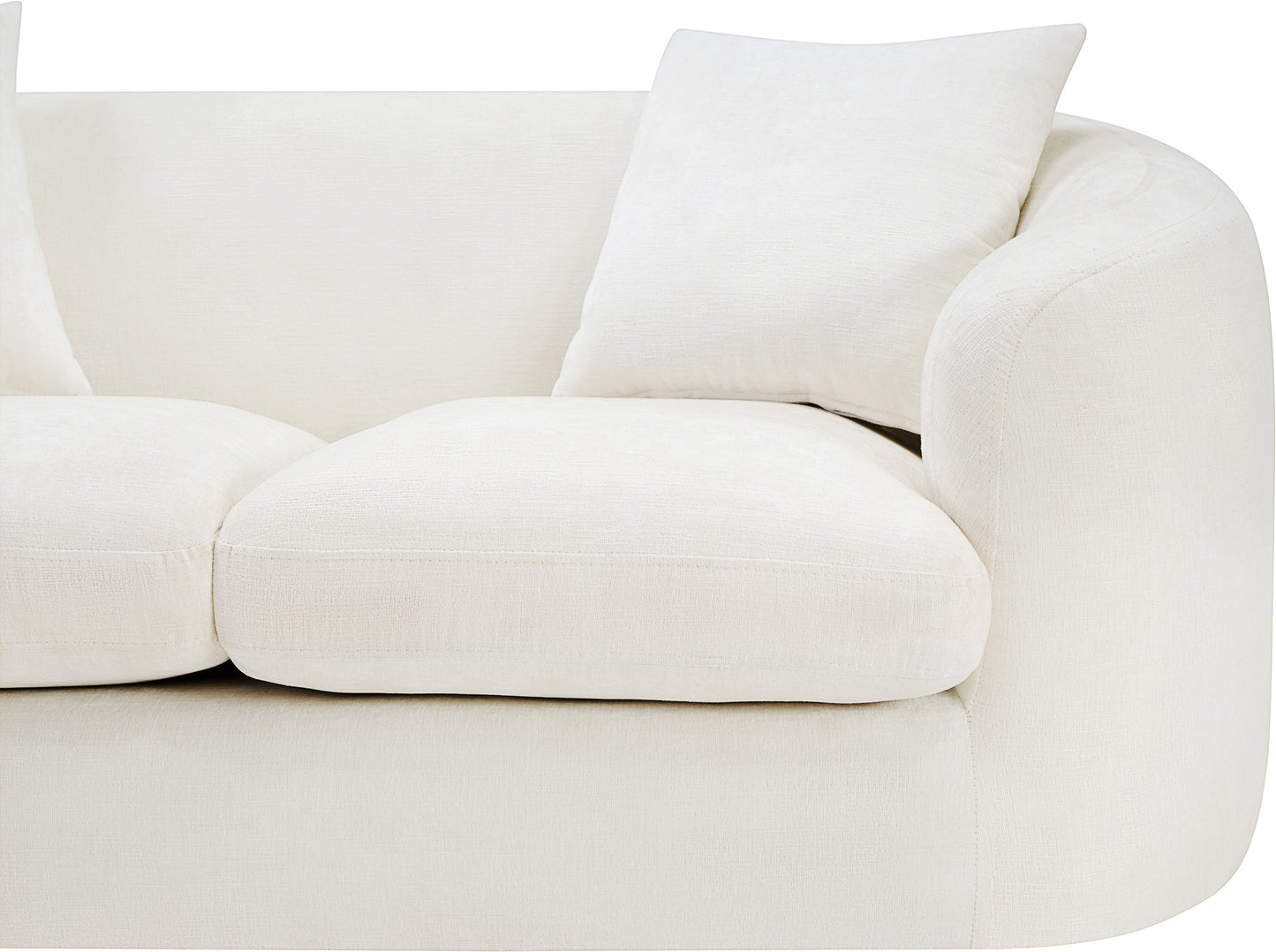 gianna cream chenille fabric loveseat