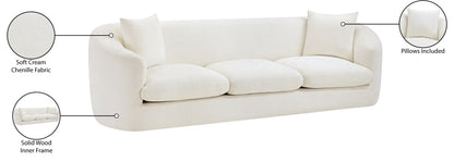 Gianna Cream Chenille Fabric Sofa