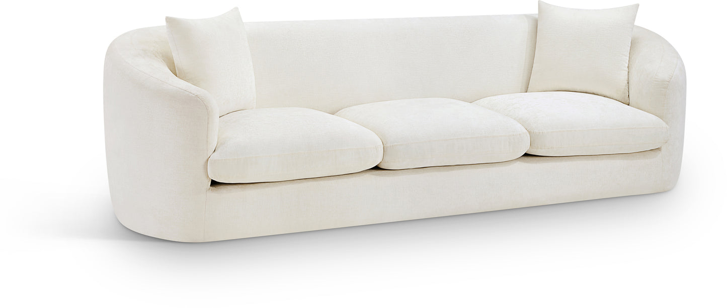 gianna cream chenille fabric sofa