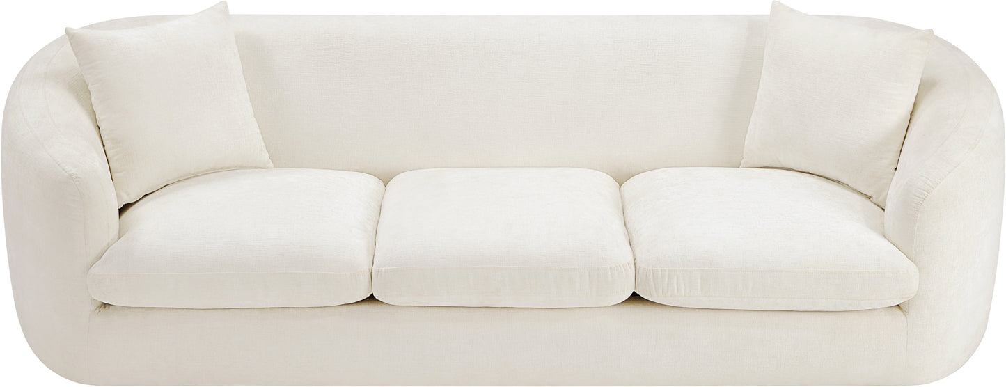 gianna cream chenille fabric sofa