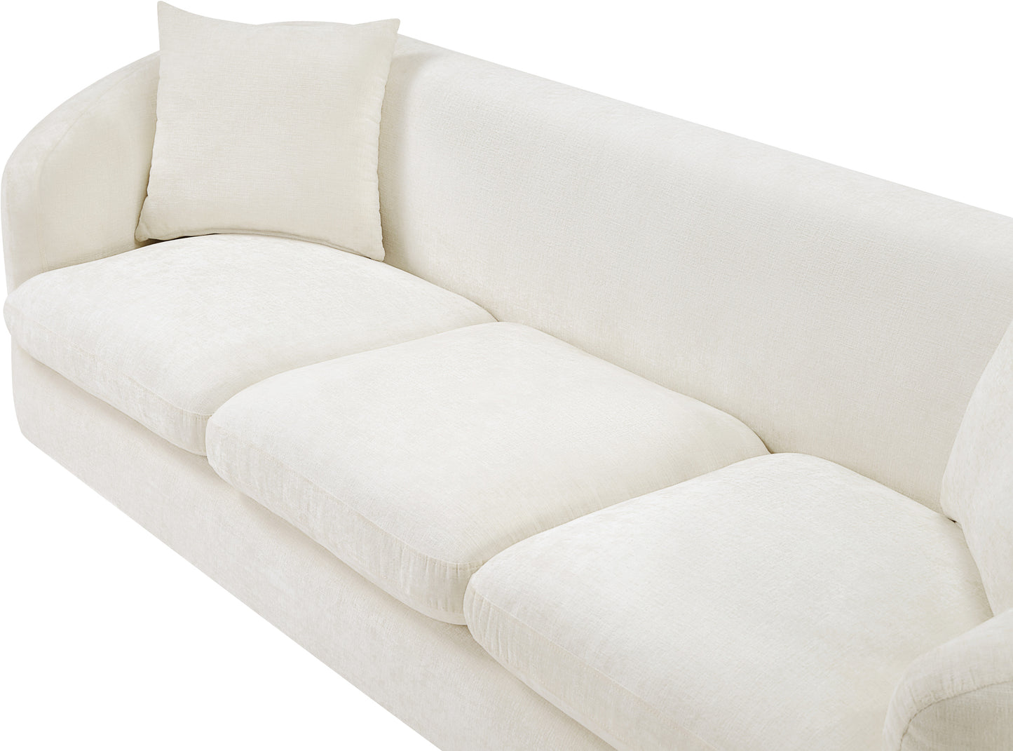 gianna cream chenille fabric sofa