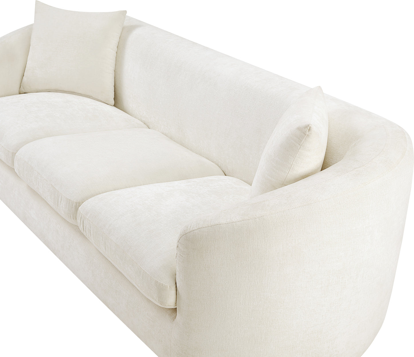 gianna cream chenille fabric sofa