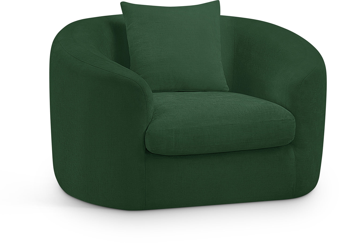 gianna green chenille fabric chair