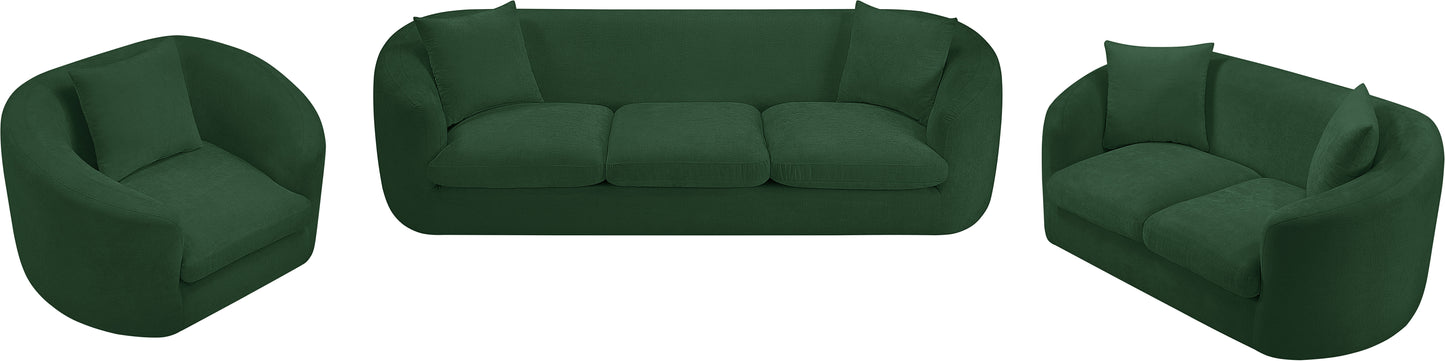 gianna green chenille fabric chair