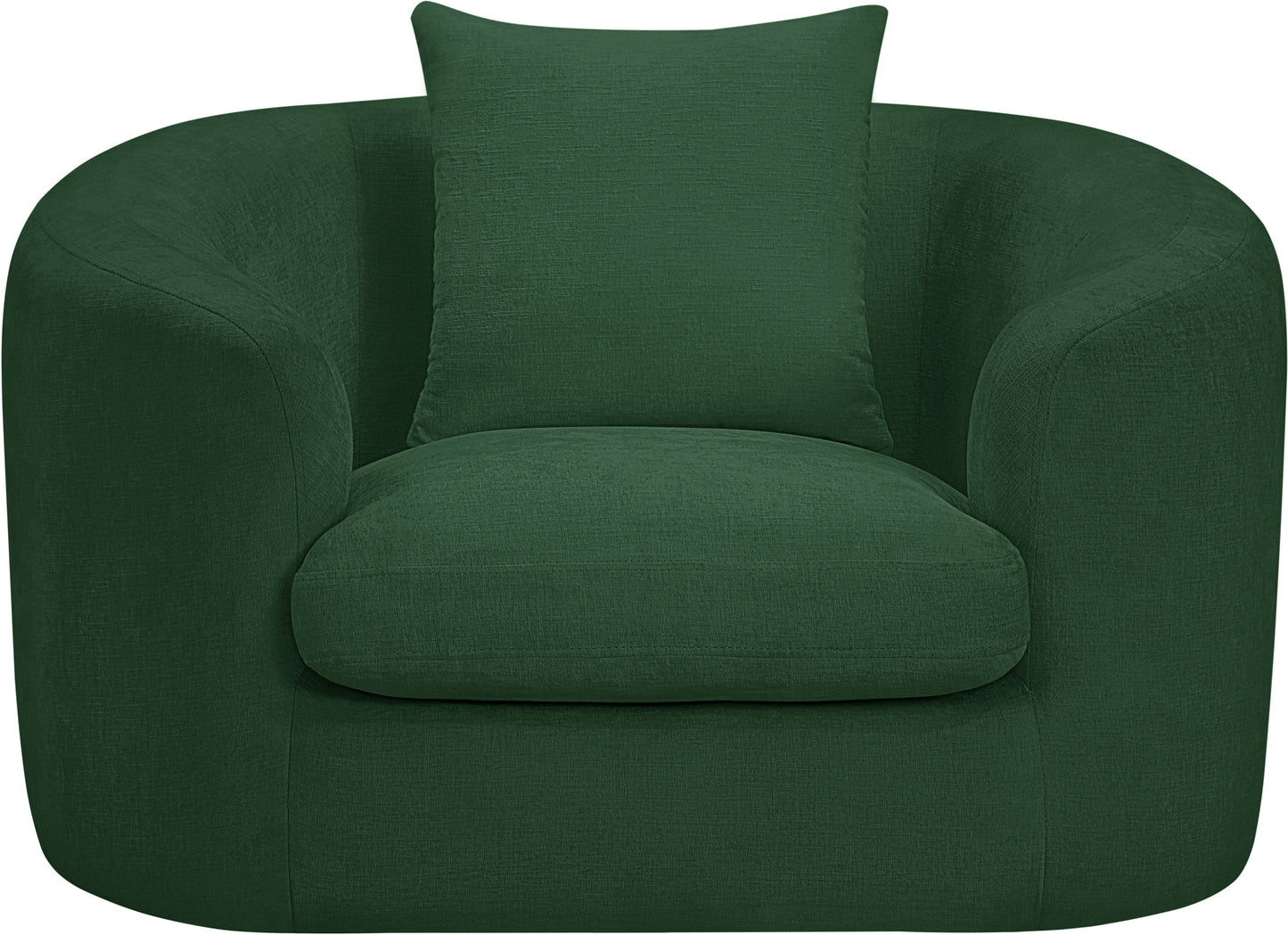 gianna green chenille fabric chair