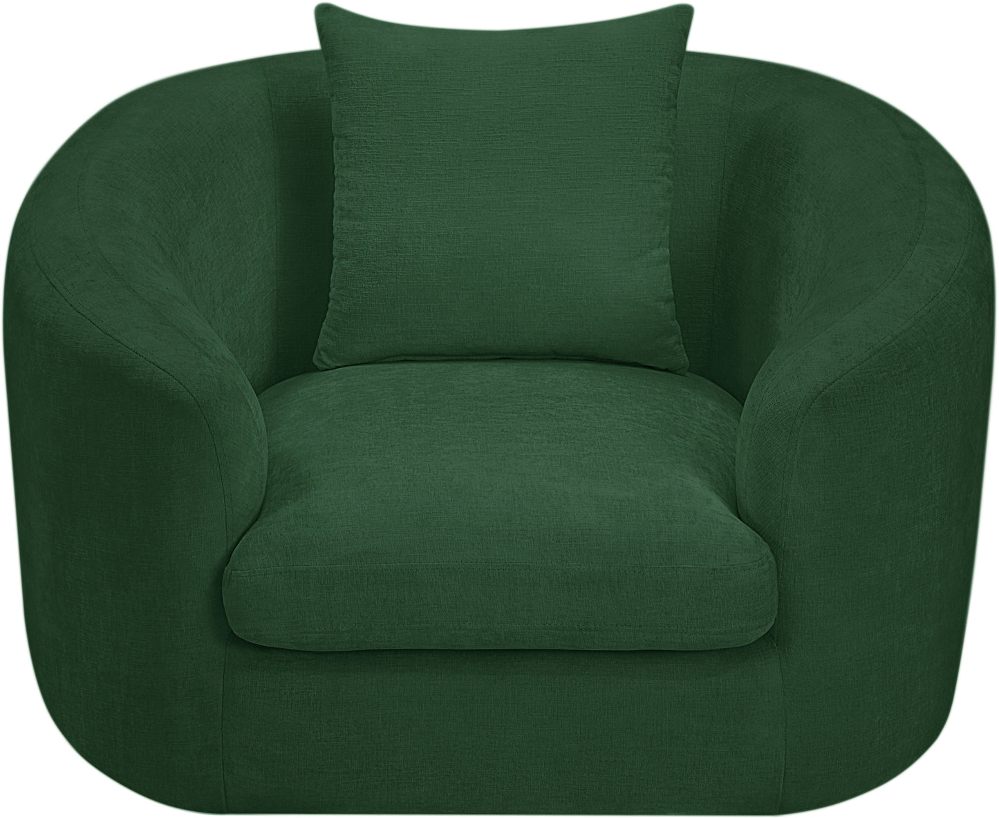 gianna green chenille fabric chair