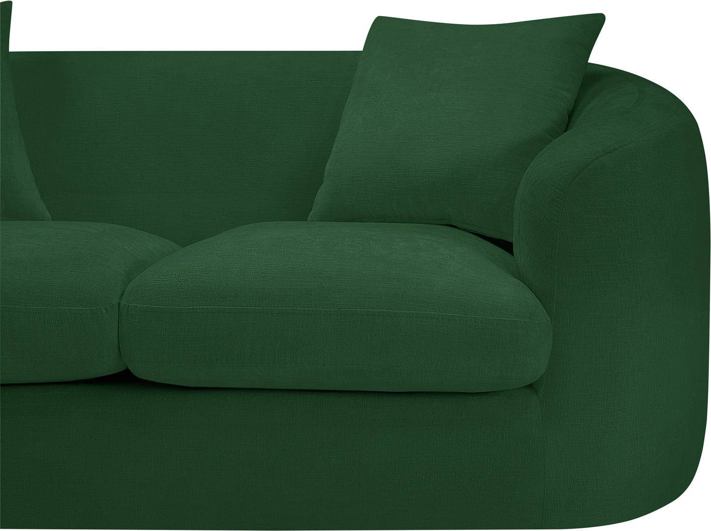 gianna green chenille fabric loveseat