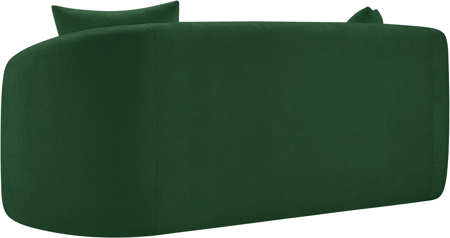 gianna green chenille fabric loveseat