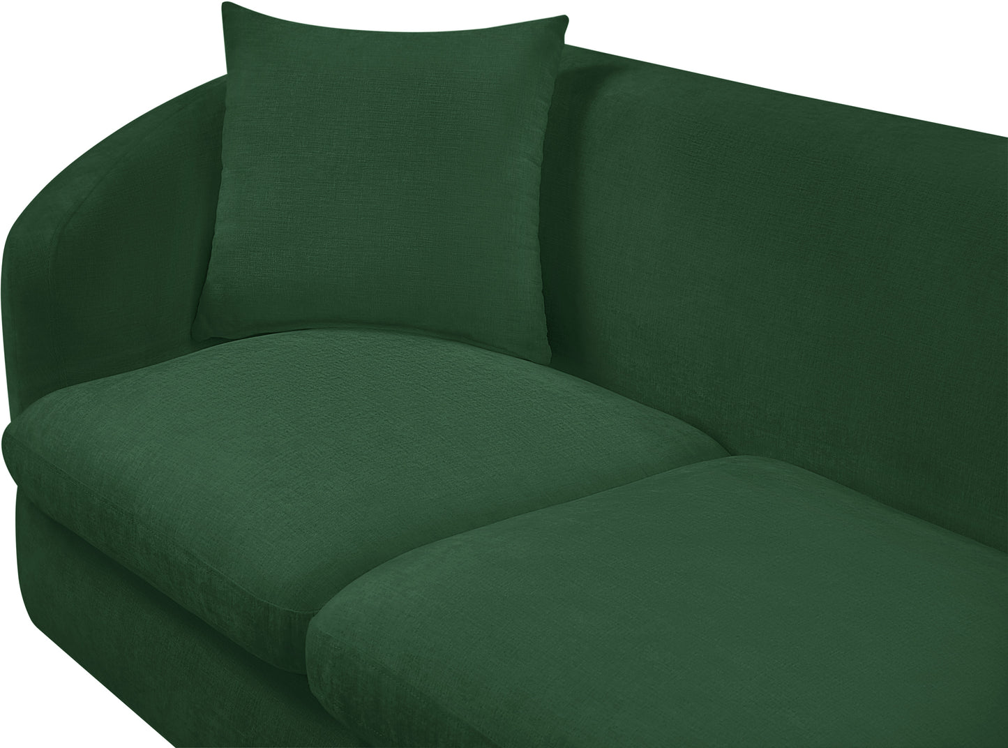 gianna green chenille fabric loveseat